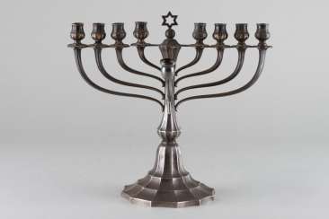 Chanukah candle holder in art Deco style. Chanukah candle holder in art Deco style.