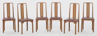 Set of six dining room chairs by Josef Hoffmann Set of six dining room chairs by Josef Hoffmann