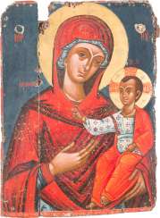 A MONUMENTAL ICON WITH THE MOTHER OF GOD HODEGETRIA A MONUMENTAL ICON WITH THE MOTHER OF GOD HODEGETRIA
