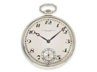 Pocket watch: exquisite, super-flat Art Deco Frackuhr with a platinum case, Pocket watch: exquisite, super-flat Art Deco Frackuhr with a platinum case,