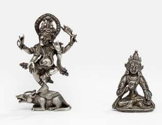 Buddha and Ganesha made of silver Buddha and Ganesha made of silver