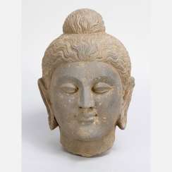 Ancient Indian stone head of a goddess Ancient Indian stone head of a goddess