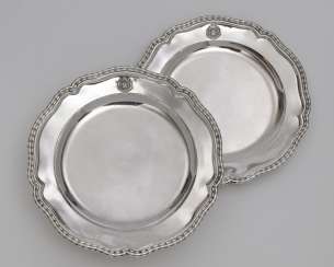 Six plates from the so-called '' Bamberg Service ''. Augsburg, 1769 - 1771, Adolf Carl Holm Six plates from the so-called '' Bamberg Service ''. Augsburg, 1769 - 1771, Adolf Carl Holm