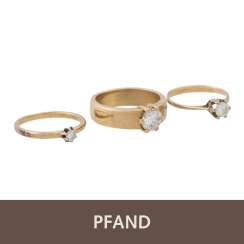 PLAFF AUCTION - 1 ring 18K yellow gold, 1 diamond approx. 1.21ct, TW / VS, PLAFF AUCTION - 1 ring 18K yellow gold, 1 diamond approx. 1.21ct, TW / VS,
