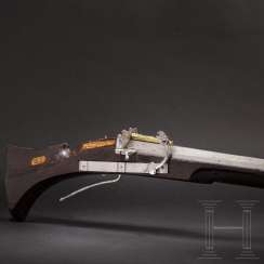 Heavy matchlock musket with musket fork, from the stocks of the Emden Armory, 1600 Heavy matchlock musket with musket fork, from the stocks of the Emden Armory, 1600