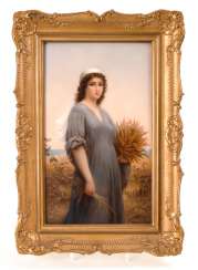 Porcelain painting: Ruth, KPM Berlin. Porcelain painting: Ruth, KPM Berlin.