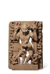 A BUFF SANDSTONE RELIEF OF NARASIMHA A BUFF SANDSTONE RELIEF OF NARASIMHA