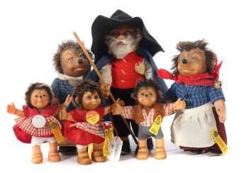 Schaefer, Macki, Micki and Mecki figures, Steiff, 1 x shepherd Vincenz, No Schaefer, Macki, Micki and Mecki figures, Steiff, 1 x shepherd Vincenz, No