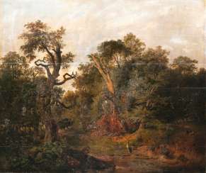 Old forest with stork. Anton Altmann Old forest with stork. Anton Altmann