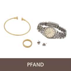 PLANE AUCTION - 1 DAU Rolex steel with box, 1 bracelet Tiffany yellow gold 18 PLANE AUCTION - 1 DAU Rolex steel with box, 1 bracelet Tiffany yellow gold 18