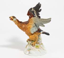 Porcelain eagle on rock Porcelain eagle on rock