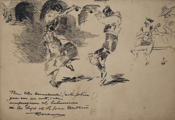 Drawing of Spanish Dancers Drawing of Spanish Dancers