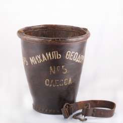 Leather bucket for gunpowder, Leather bucket for gunpowder,