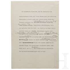Draft of the OKW special announcement "Narvik in German Hand" from June 10th, 1940, with handwritten corrections by Hitler Draft of the OKW special announcement "Narvik in German Hand" from June 10th, 1940, with handwritten corrections by Hitler