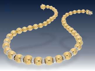 Necklace/Collier: very high-quality, formerly very expensive Bicolor Brillant-Collier, 1,24 ct, 18K Gold, probably unique production, NP 14.370 DM Necklace/Collier: very high-quality, formerly very expensive Bicolor Brillant-Collier, 1,24 ct, 18K Gold, probably unique production, NP 14.370 DM
