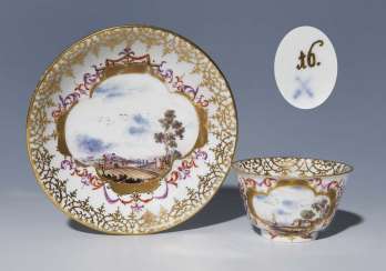 Baroque-Kopp, Saucer. MEISSEN 1725-1735, Baroque-Kopp, Saucer. MEISSEN 1725-1735,
