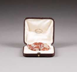 STONE FIGURE OF A CALF IN THE ORIGINAL CASE STONE FIGURE OF A CALF IN THE ORIGINAL CASE
