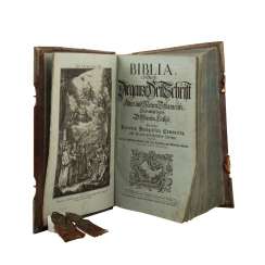 Großformatige Lutherbibel, Deutschland Mitte 18. Jahrhundert. - Großformatige Lutherbibel, Deutschland Mitte 18. Jahrhundert. -