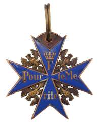 Prussia: order Pour le Mérite for Military merits. Prussia: order Pour le Mérite for Military merits.
