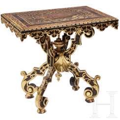 Richly carved and partially gilded baroque table, Venice, 17th century Richly carved and partially gilded baroque table, Venice, 17th century