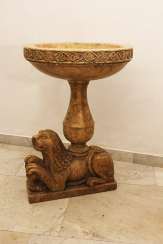 Large Italian Aqua Santa Bowl Large Italian Aqua Santa Bowl