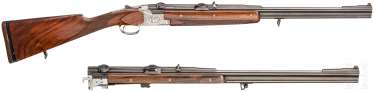 Bock double rifle FN model Express with ZF Hertel & Reuss, as well as WL Bock double rifle with ZF Hertel & Reuss, in the case Bock double rifle FN model Express with ZF Hertel & Reuss, as well as WL Bock double rifle with ZF Hertel & Reuss, in the case