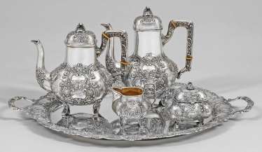 Quality coffee and tea service in rococo style Quality coffee and tea service in rococo style