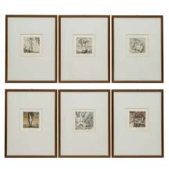 FUCHS, ERNST (1930-2015), 6 Mythologische Szenen und Sternzeichen, FUCHS, ERNST (1930-2015), 6 Mythologische Szenen und Sternzeichen,
