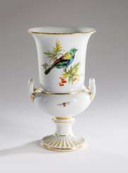 Vase Meissen Bird Painting, Vase Meissen Bird Painting,