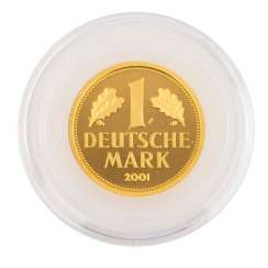 BRD/GOLD - 1 Deutsche Mark Gold 2001 F, BRD/GOLD - 1 Deutsche Mark Gold 2001 F,