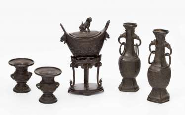 Bronze-Altargarnitur Bronze-Altargarnitur
