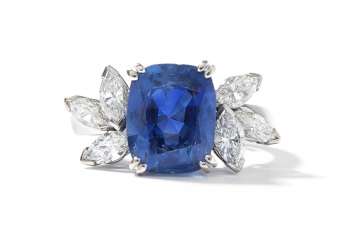 Ceylon-Saphir-Diamant-Ring Ceylon-Saphir-Diamant-Ring