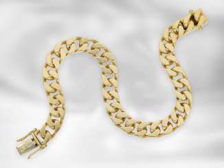 Bracelet: massif, lourd Panzerarmband, en Or 18 carats Bracelet: massif, lourd Panzerarmband, en Or 18 carats