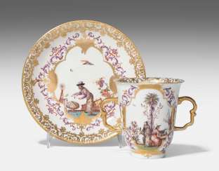 Cup with saucer, Meissen Cup with saucer, Meissen