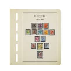 Berlin - 1949, Rotaufdruck, stamped, 1 and 2 Mark, Berlin - 1949, Rotaufdruck, stamped, 1 and 2 Mark,