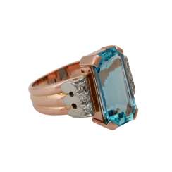 Ring mit Aquamarin ca. 6,5 ct Ring mit Aquamarin ca. 6,5 ct