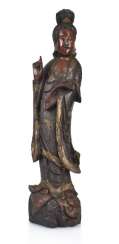 Guanyin, Wood, Painted In Colour Guanyin, Wood, Painted In Colour