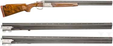 Bock double rifle I. A. B./Have two double barrel shotguns-interchangeable barrels, in the case Bock double rifle I. A. B./Have two double barrel shotguns-interchangeable barrels, in the case