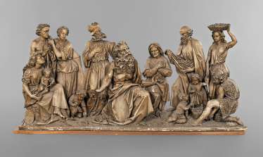 Large carved figure group Josef Beyrer Large carved figure group Josef Beyrer