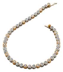 Bicolor tennis bracelet with diamonds Bicolor tennis bracelet with diamonds