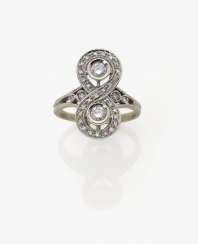 Ring with brilliant and diamonds Ring with brilliant and diamonds