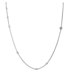 Long chain with diamonds totaling approx. 1.2 ct, Long chain with diamonds totaling approx. 1.2 ct,