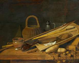 Monogram mist AG. Still life with fishing utensils. Monogram mist AG. Still life with fishing utensils.