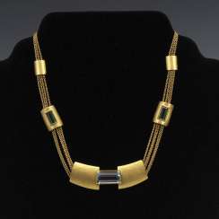Handmade necklace with aquamarine and tourmalines Handmade necklace with aquamarine and tourmalines
