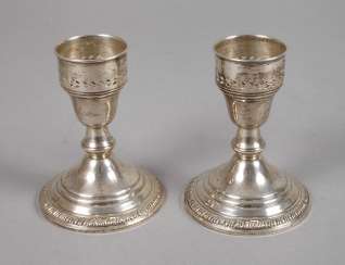Pair Of Silver Candlesticks Pair Of Silver Candlesticks