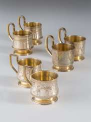 3 Pair Of Tea Glass Holders (6-Piece), 3 Pair Of Tea Glass Holders (6-Piece),