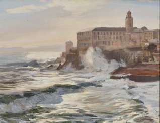 Georg Macco - Evening at Nervi Georg Macco - Evening at Nervi
