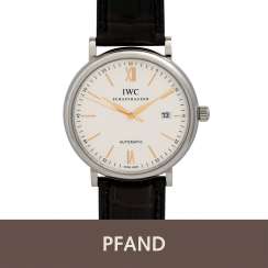 PLAFF AUCTION - IWC Portofino men's watch, steel, automatic, leather ba PLAFF AUCTION - IWC Portofino men's watch, steel, automatic, leather ba