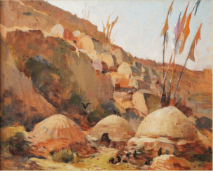 The village at the foot of mount Yakovlev A. The village at the foot of mount Yakovlev A.