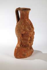 Rare bust by the vessel in the Form of the shepherd God Pan Rare bust by the vessel in the Form of the shepherd God Pan